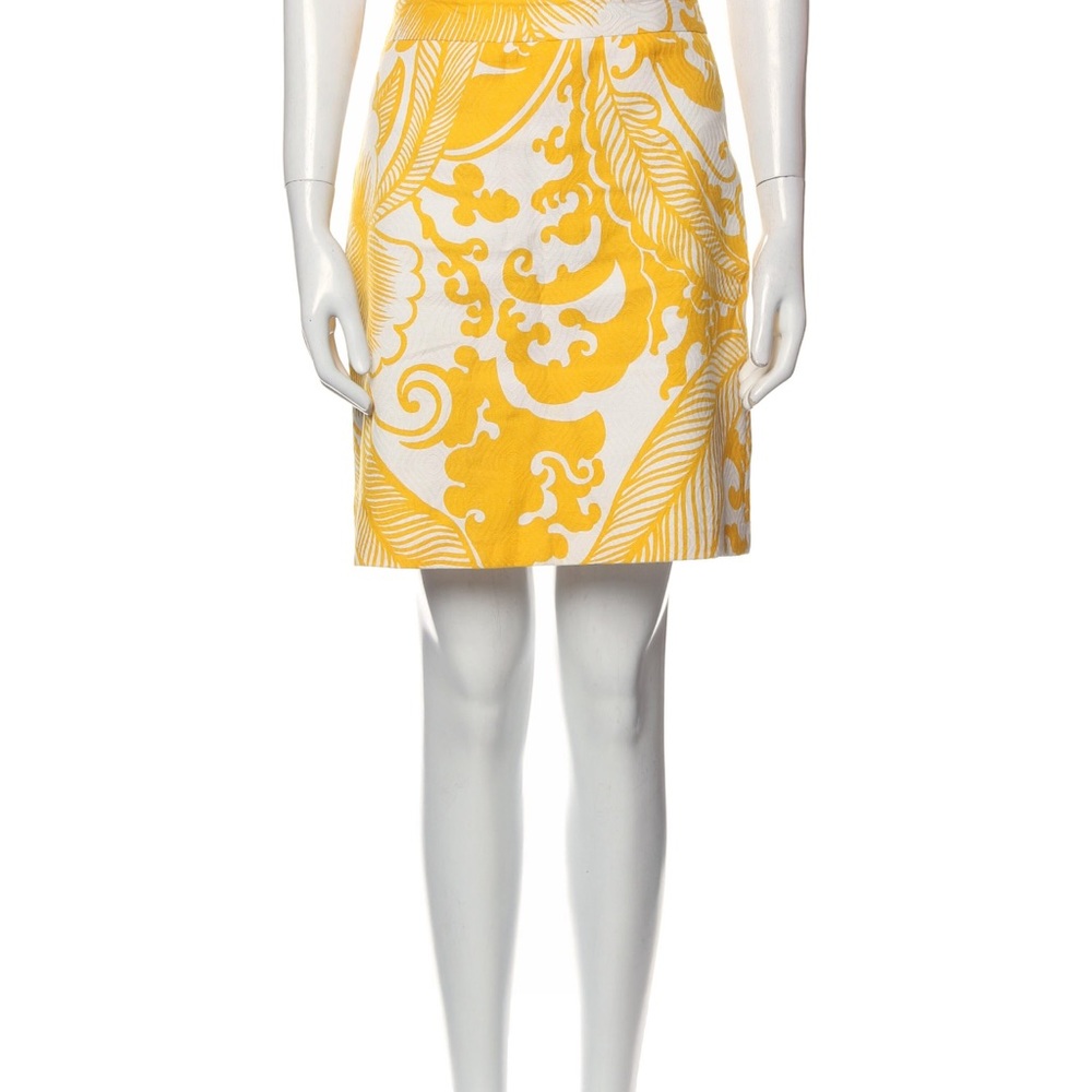 Milly yellow printed skirt